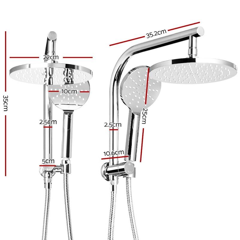 Load image into Gallery viewer, Cefito 9'' Rain Shower Head Set Handheld Round High Pressure Chrome
