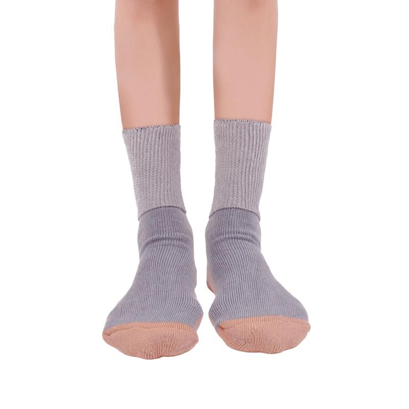 Load image into Gallery viewer, Glucology Copper Based Loose Top Classic Socks 2 Pairs Grey Small
