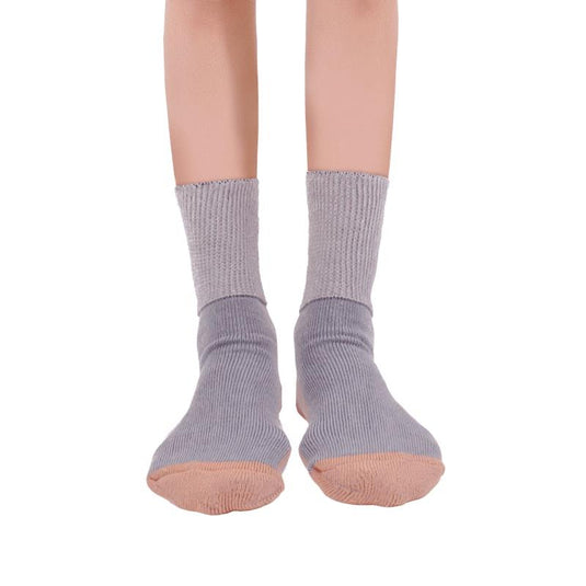 Glucology Copper Based Loose Top Classic Socks 2 Pairs Grey Small