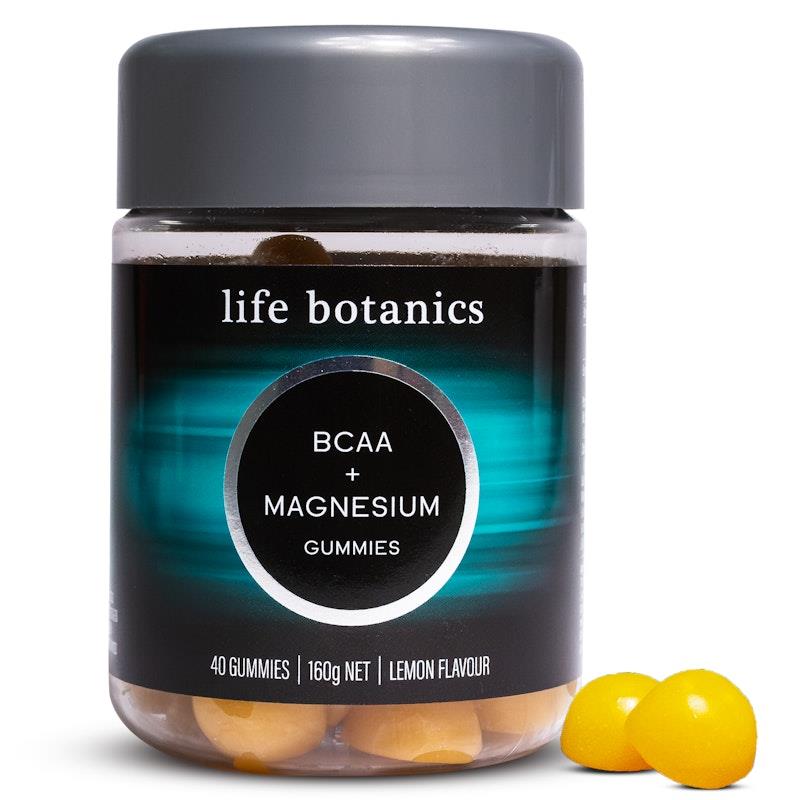 Load image into Gallery viewer, Life Botanics BCAA + Magnesium Gummies 3x40 Pack
