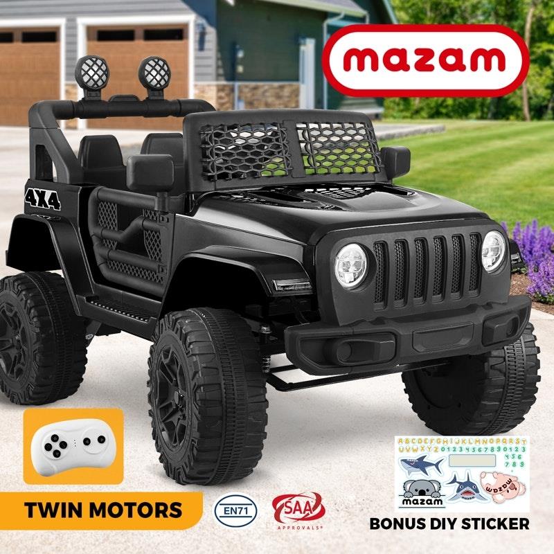 Load image into Gallery viewer, Mazam Kids Ride On Car 12V Electric Jeep Remote Vehicle Toy Car Black
