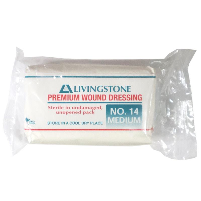 Load image into Gallery viewer, Livingstone Premium Wound Dressing Bandage 14 Sterile 12 x 4cm Pad 12 Pieces/Pack
