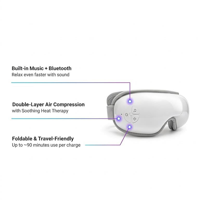 Load image into Gallery viewer, Caremax Smart Air Compression Heat Eye Massager 1Unit
