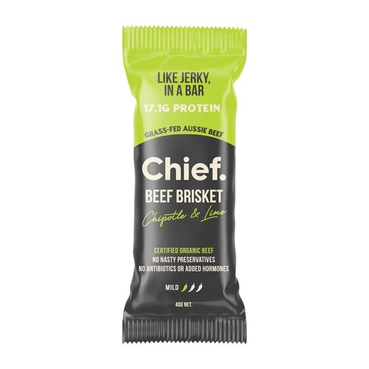 Chief Organic Beef Bars - Chipotle & Lime 12 Pack