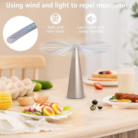 Living Today Shoo-Fly Chemical Free Fly Repellent Fan Gold Battery Operated 1Unit