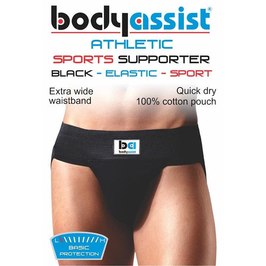 BodyAssist Adult Sports Supporter - XLG - BLACK 1pc