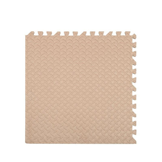 BoPeep EVA Foam Kids Play Mat Floor Baby Crawling Interlocking Waterproof Beige 4Pack