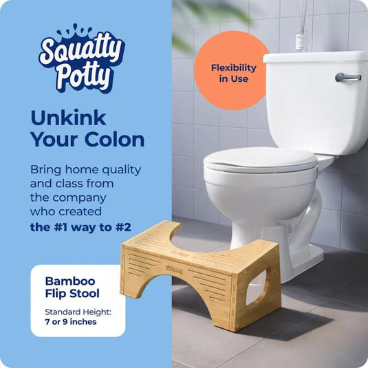 Squatty Potty Flip Bamboo Stool 7 & 9 Inch