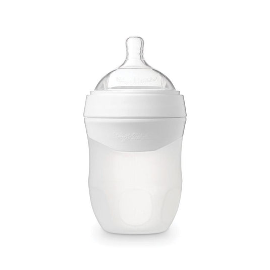 Tiny Twinkle - Silicone Baby Bottle - White 240ml