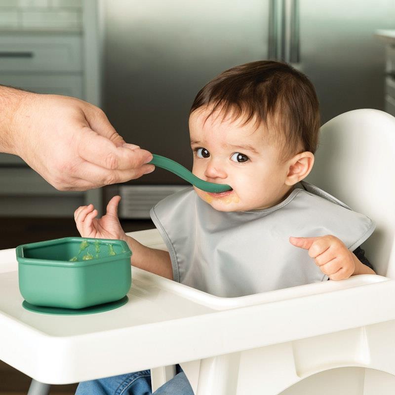 Load image into Gallery viewer, Tiny Twinkle Silicone Suction Bowl Olive Green
