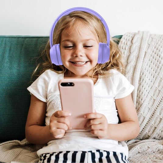 Laser ANC Kids Wireless Headphones - Volume-Limited Lilac