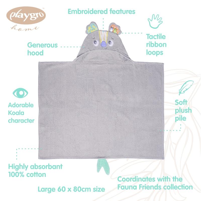 Load image into Gallery viewer, Playgro Fauna Friends Hooded Towel Koala
