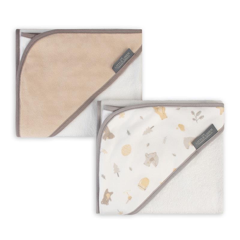 Load image into Gallery viewer, The Little Linen Company Hooded Towel 2Pk Nectar Bear
