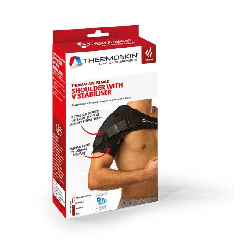 Load image into Gallery viewer, Thermoskin Adjustable Shoulder with V Stabiliser 1Unit
