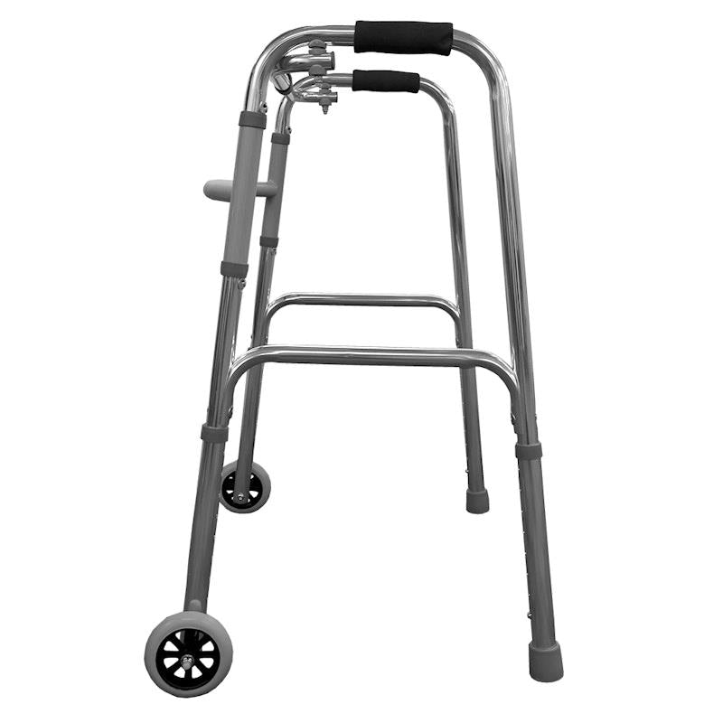 Load image into Gallery viewer, Livingstone Walking Frame Adjustable Foldable Aluminium with 2 Front Castors Silver
