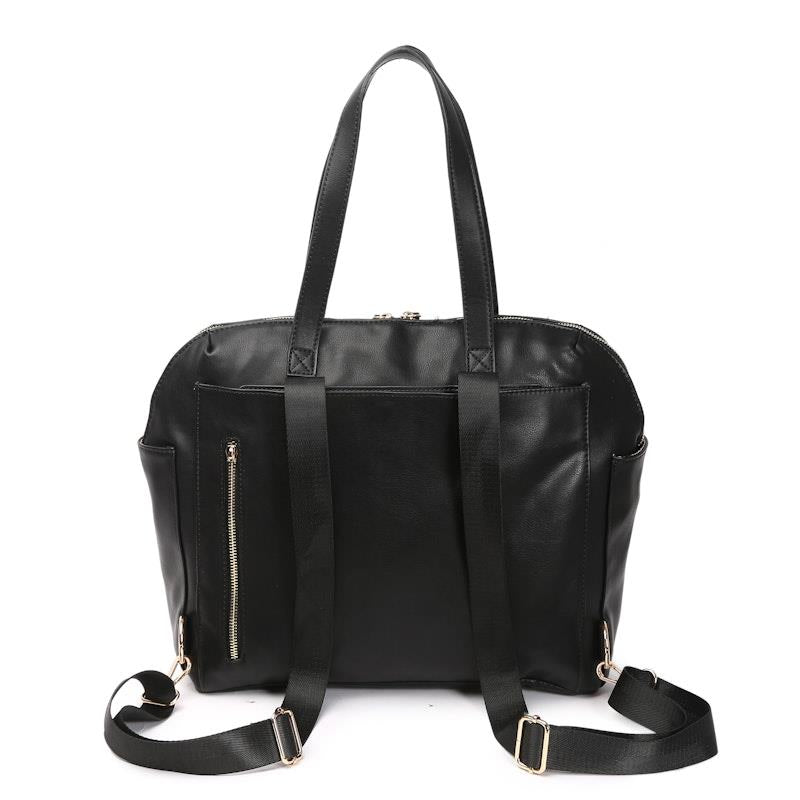 Load image into Gallery viewer, Hannah &amp; Henry Chelsea Convertible Nappy Bag Black
