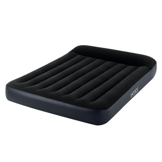 Intex Dura-Beam Classic Inflatable Airbed Mattress w/ Pillow Rest Black Full Double
