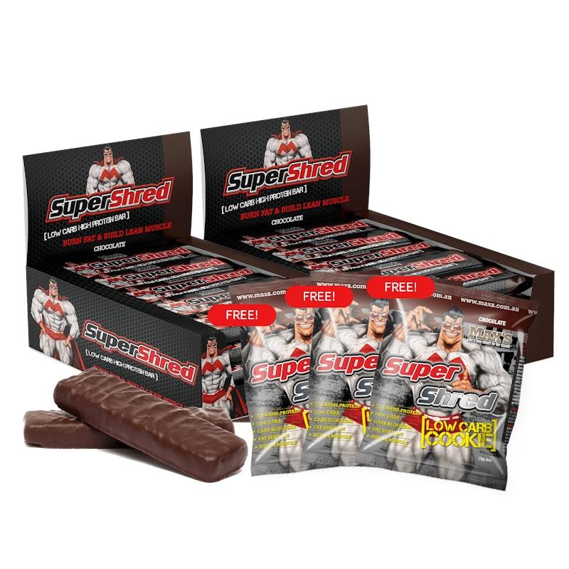 Load image into Gallery viewer, MAX'S SuperShred 24 Bar Twin Pack - Chocolate Bundle
