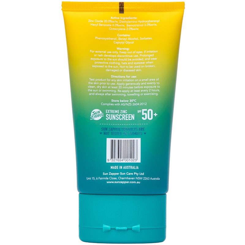 Load image into Gallery viewer, SUN ZAPPER Extreme Zinc Sunscreen Lotion SPF 50+ 90ml
