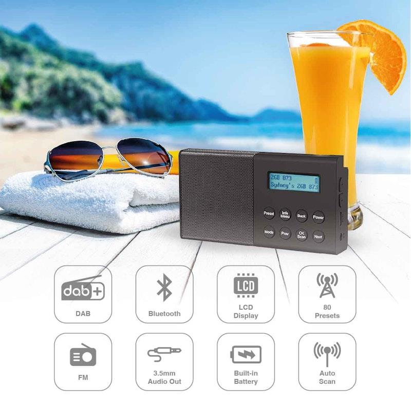 Load image into Gallery viewer, Laser DAB+ and FM Portable Radio with Bluetooth Speaker Black

