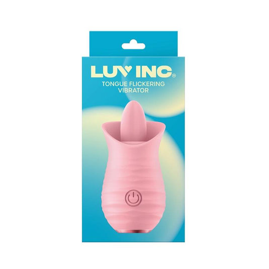 Luv Inc Tongue Flickering Vibrator Pink 1pc