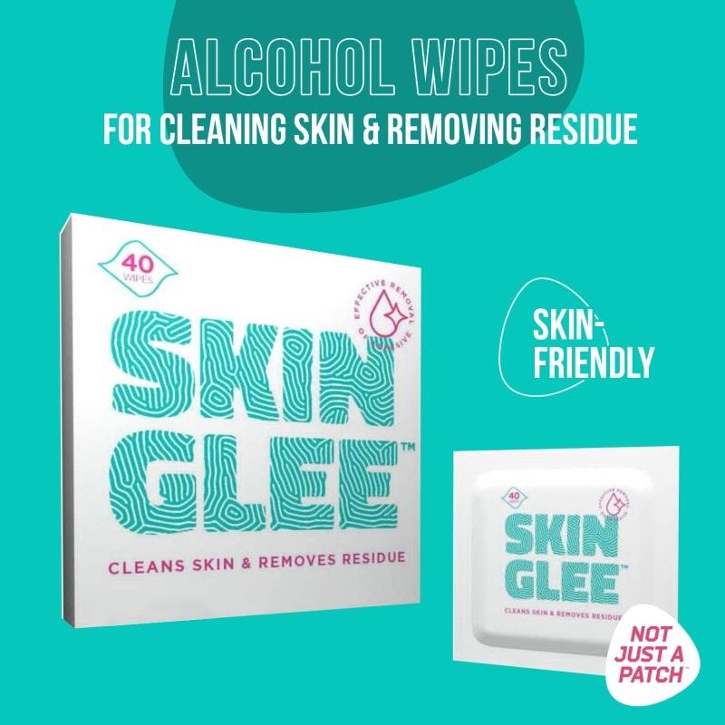 Load image into Gallery viewer, Not Just a Patch Skin Glee Skin Cleansing Wipe Pre-CGM Application 40Pack
