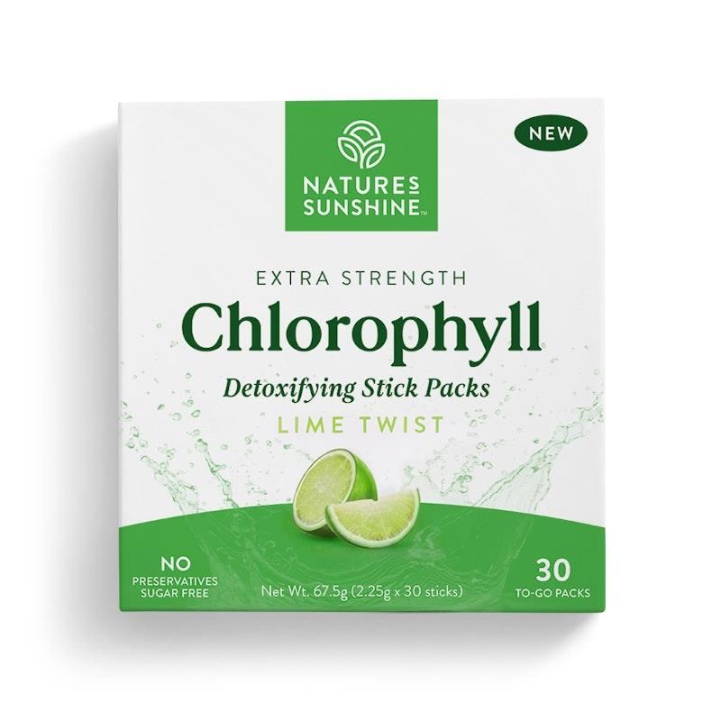Load image into Gallery viewer, Nature's Sunshine Extra Strength Chlorophyll (30 Stick Packs) Lime Twist

