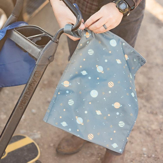 Tiny Twinkle - Mess - Proof Wet Bag 2 Pack Space & Sage