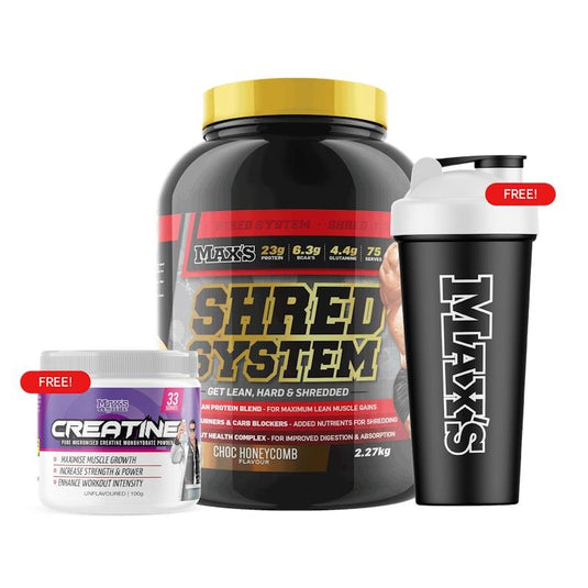 MAX'S Shred System 2.27kg - Choc Honeycomb Bundle