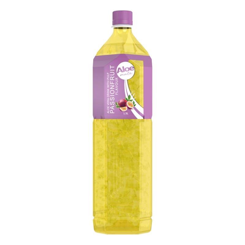 Load image into Gallery viewer, Aloe Mate Aloe Vera 1.5L Passion Fruit 12Pack
