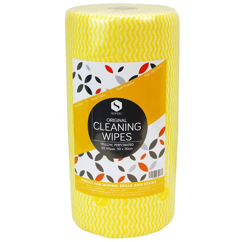 Load image into Gallery viewer, Sofeel Original Microfibre Heavy Duty Super Cleaning Wipes Yellow 85 Pieces/Roll
