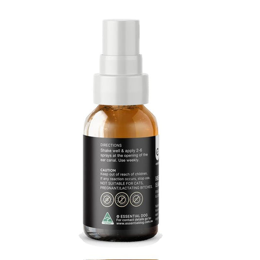 Essential Dog Herbal Dog Ear Cleaner: Witch Hazel, Finger Lime and Lemon Myrtle 50ml
