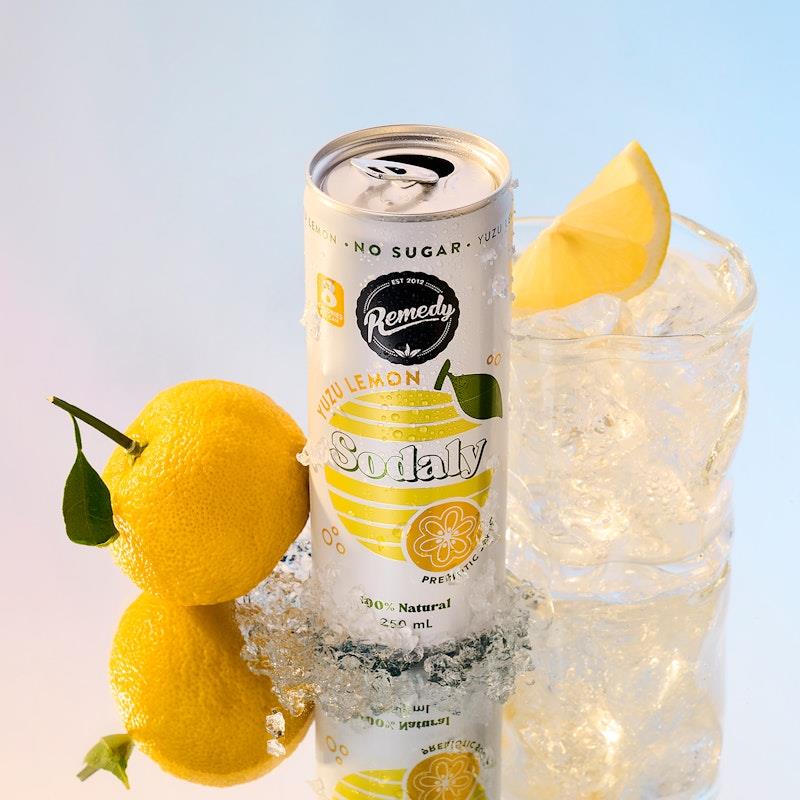 Load image into Gallery viewer, Remedy Sodaly Yuzu Lemon 250ml Can x 24
