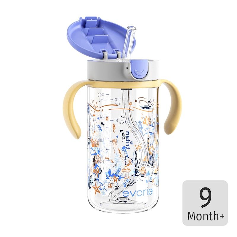 Load image into Gallery viewer, Evorie Tritan Kids Straw Water Bottle Mug 300mL, Under the Sea 1Unit
