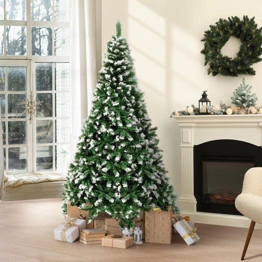 Tinseltown Christmas Tree 1.8M Xmas Trees Snowy Decorations Green 830 Tips 6 Feet
