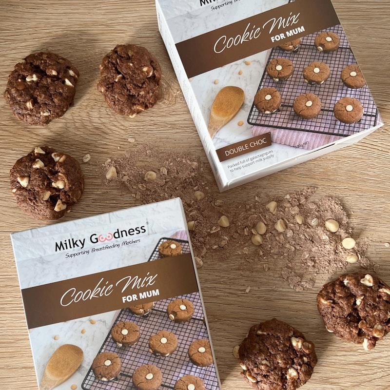 Load image into Gallery viewer, Milky Goodness Double Chocolate Lactation Cookies Packet Mix 500g
