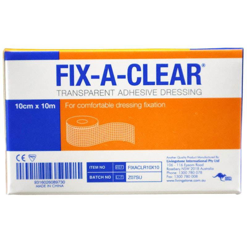 Load image into Gallery viewer, Livingstone Fix-A-Clear Adhesive Tape Dressing Transparent Waterproof 10cm x 10m 1Piece
