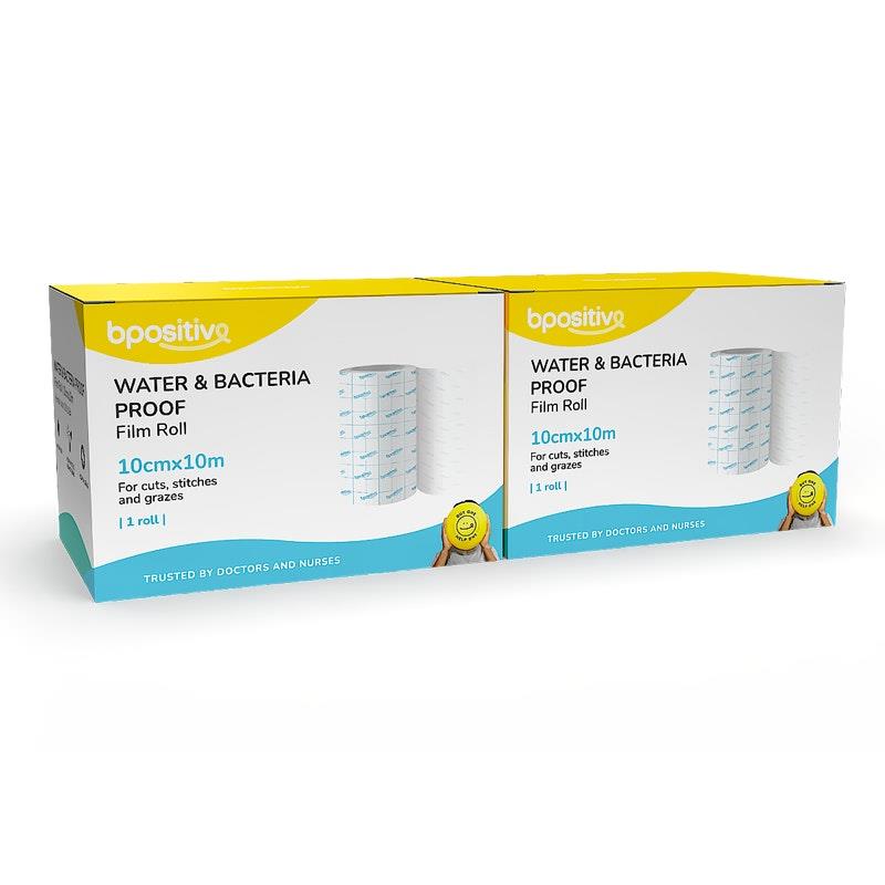 Load image into Gallery viewer, bpositive Water &amp; Bacteria-Proof Roll 10cmx10m 2Pack
