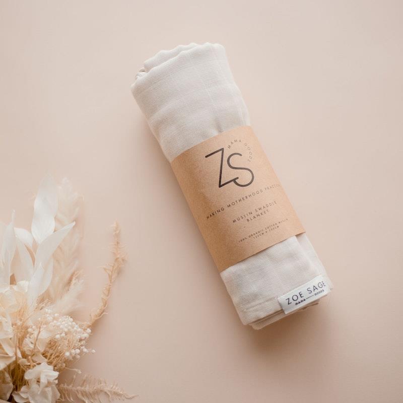 Load image into Gallery viewer, Zoe Sage Organic Muslin Swaddle Wrap Oat 1pc
