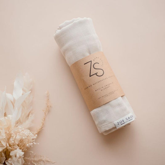 Zoe Sage Organic Muslin Swaddle Wrap Oat 1pc