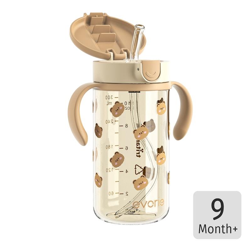 Load image into Gallery viewer, Evorie Tritan Kids Straw Water Bottle Mug 300mL, Honey Bear BB 1Unit
