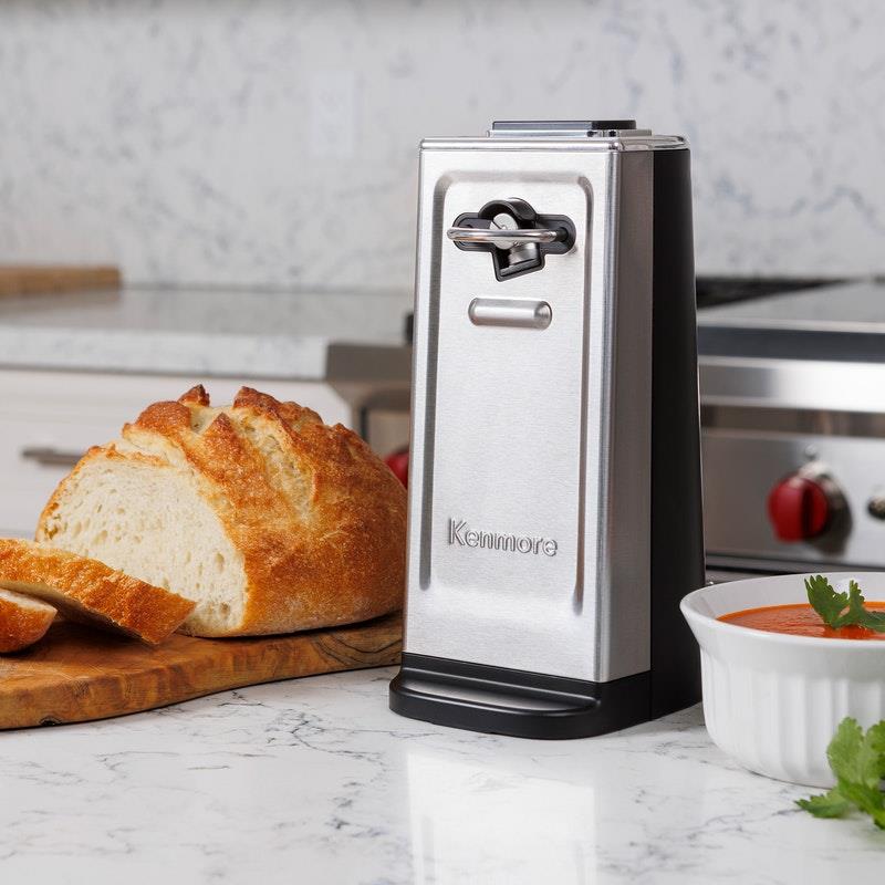 Load image into Gallery viewer, Kenmore Smooth Edge Automatic Can Opener Black/Stainless Steel

