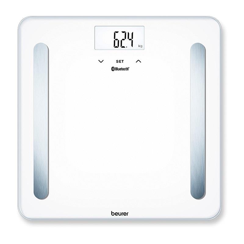 Load image into Gallery viewer, Beurer BF600W Bluetooth Glass Body Fat Scale Pure White 1unit

