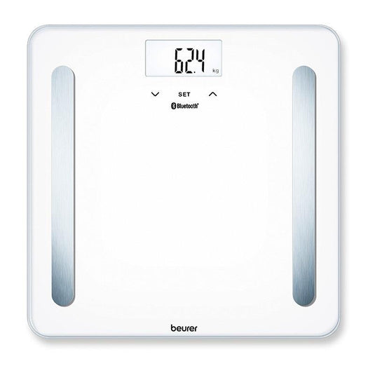 Beurer BF600W Bluetooth Glass Body Fat Scale Pure White 1unit