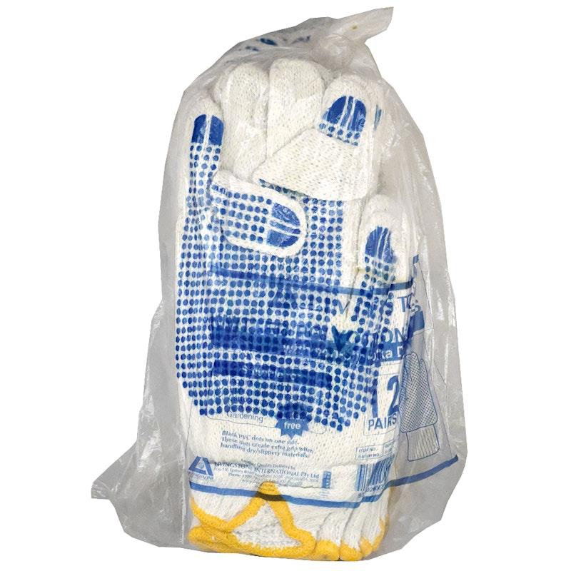 Load image into Gallery viewer, Livingstone Cotton Gloves Seamless Knitted with Dot Palm 12 Pairs/Bag
