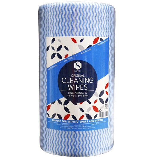 Sofeel Original Microfibre Heavy Duty Super Cleaning Wipes Blue 85 Pieces/Roll