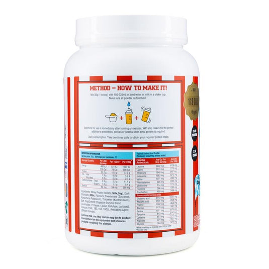 Adonis Gear Whey Protein Isolate (100% WPI) - Salted Caramel Choc Chip - 900g 30Serves