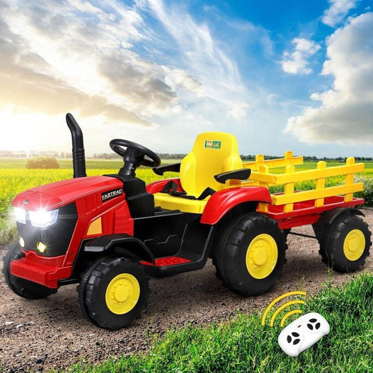 Mazam XL Ride On Tractor 12V Kids Electric Vehicle Remote Control Red