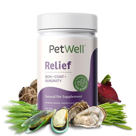PetWell RELIEF –Skin, Coat & Immune Support for Dogs & Cats 125g
