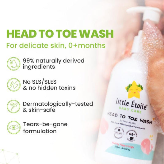 Little Etoile Head to Toe Wash for Delicate Skin (0+ month) 250ml